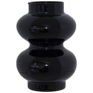 Black Double Ball Vase 19x14cm